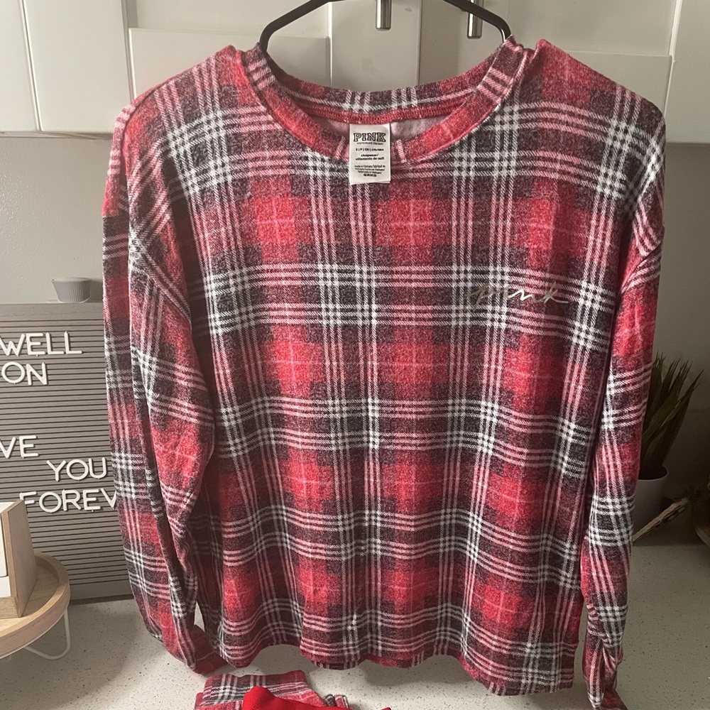 *bundle** Victoria secret Christmas PJ set long sleeve top and bottom